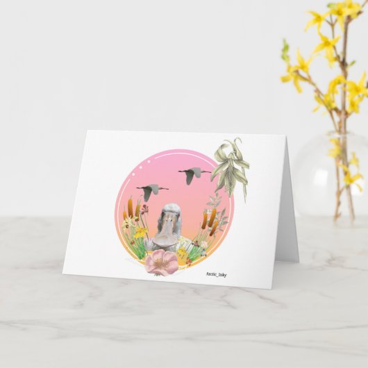 Carte Les spatules et la faune vides (Fleur jaune)