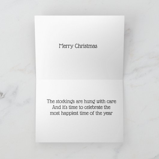 CARTE **LES STOCKES SONT DE LA FAIM** JOYEUX NOËL (Intérieur)