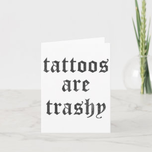 Carte Les tatouages sont Vintages Trashy _1