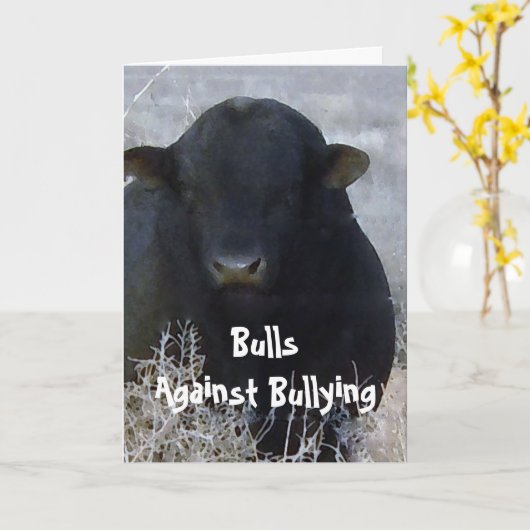 Carte Les taureaux contre l'intimidation #1 de 7 Différe (Fleur jaune)