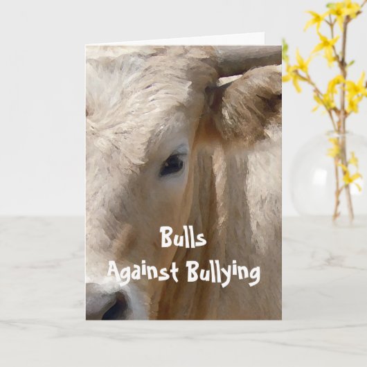 Carte Les taureaux contre l'intimidation #5 de 7 Différe (Fleur jaune)