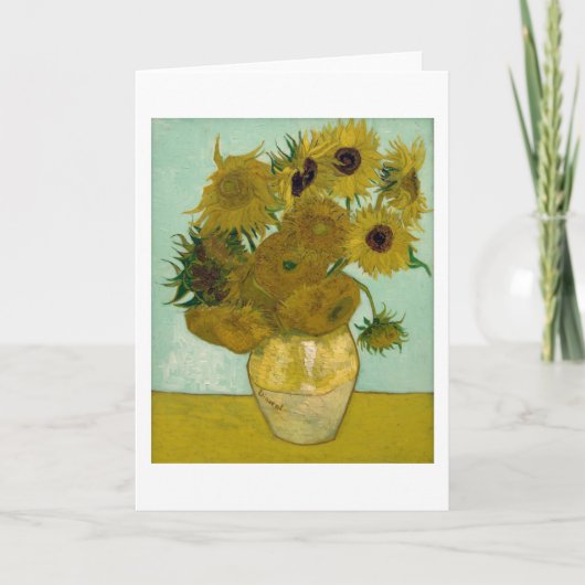 Carte Les tournesols dans un vase (F456) Van Gogh Fine A (Devant)