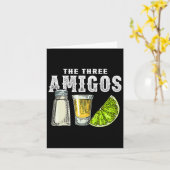 Carte Les Trois Amis Lime Sel Tequila Drôle Cinco De (Fleur jaune)