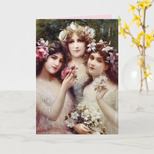 Carte Les Trois Grâces (Fleur jaune)