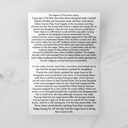 Carte Les trois soeurs (Intérieur)