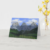 Carte Les trois soeurs en Canmore, Alberta, Canada (Fleur jaune)