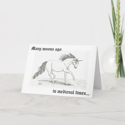 Carte "Les Unicornes Ont Été Croyés En" (Devant)