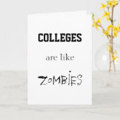 CARTE LES UNIVERSITÉS SONT COMME DES ZOMBIS (Fleur jaune)