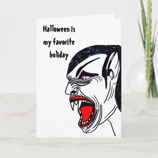 CARTE LES VAMPIRES VONT UN PEU BATTE (Devant)