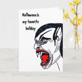 CARTE LES VAMPIRES VONT UN PEU BATTE (Fleur jaune)