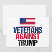 Carte Les vétérans contre Trump American Flag Card (Devant / Derrière)