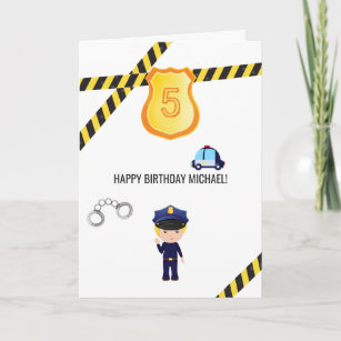 Cartes Policier D Anniversaire Zazzle Be