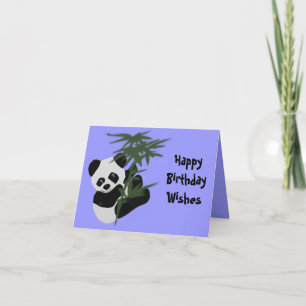 Carte Les voeux d'anniversaire de Little Panda