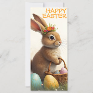 Carte Les voeux du printemps du lapin de Pâques