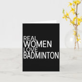Carte Les vraies femmes aiment le Volant de badminton Di (Fleur jaune)