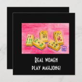 Carte Les vraies femmes jouent au Mahjong (Devant / Derrière)