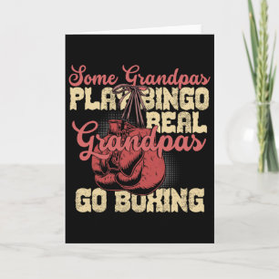 Carte Les vrais grands-pères font de la boxe Cadeaux drô