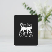Carte Les vrais hommes aiment les chats en style (Debout devant)