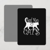 Carte Les vrais hommes aiment les chats en style (Devant / Derrière)