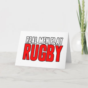 Carte Les vrais hommes jouent au rugby