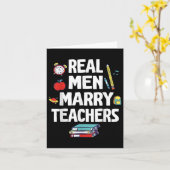 Carte Les vrais Hommes Marient Enseignants Joyeux Mariag (Fleur jaune)