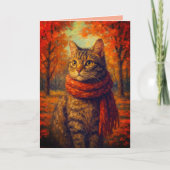 Carte Les Whiskers d'automne Un Chat Cosy dans la brise (Devant)
