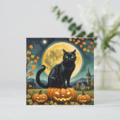 Carte Les yeux brillants de l'invitation d'Halloween (Debout devant)