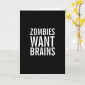 Carte Les zombies veulent des cerveaux, vous êtes une ca (Fleur jaune)