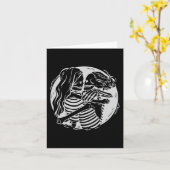 Carte Lesbian Couple Lgbtq Pride Skeletons Kissing Valen (Fleur jaune)