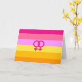 Carte Lesbienne Dawn Pride Femmes qui aiment les femmes (Fleur jaune)