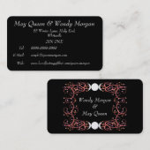 Carte lesbienne de contact de Handfasting de (Devant / Derrière)