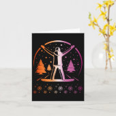 Carte Lesbienne Pride Subtle Lgbtq Snowboard Hiver Out (Fleur jaune)