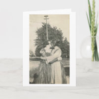 Carte lesbienne victorienne de Saint-Valentin