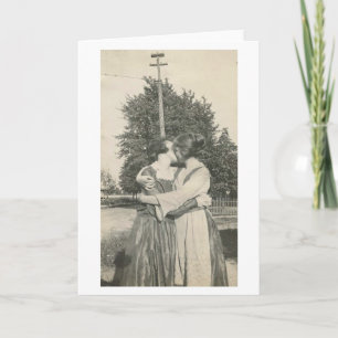 Carte lesbienne victorienne de Saint-Valentin