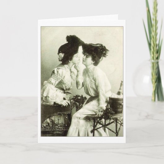 Carte lesbienne victorienne de Saint-Valentin (Devant)