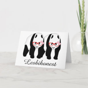 Carte LESBIHONEST pandas