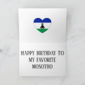 Carte Lesotho Drapeau patriotique Anniversaire (Intérieur)