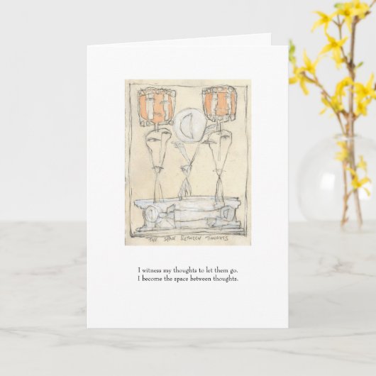 Carte L'espace entre les pensées. (Fleur jaune)