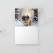 Carte L'Espagnol Tibétain Laissons Il Neige Noël (Intérieur)