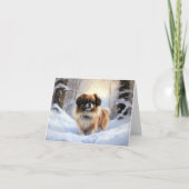 Carte L'Espagnol Tibétain Laissons Il Neige Noël (Devant)