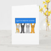 Carte L'espagnol va bien bientôt (Fleur jaune)