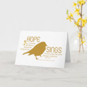 Carte L'espoir chante l'or (Fleur jaune)