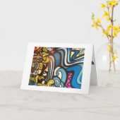 CARTE L'ESPOIR DE VOTRE ANNIVERSAIRE EST PSYCHÉDELIQUE (Fleur jaune)