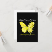 Carte L'Espoir Des Papillons Pour Un Traitement (Devant/Arrière en situation)