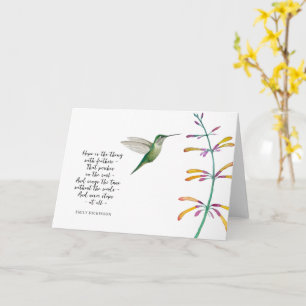 Carte "L'espoir est" Colibri