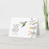 Carte "L'espoir est" Colibri (Devant)
