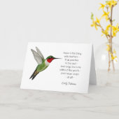 Carte "L'espoir est" Colibri (Fleur jaune)