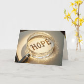 Carte L'ESPOIR sous un verre de louange (Fleur jaune)