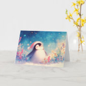 Carte L'esprit des vacances du manchot (Fleur jaune)