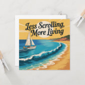 Carte Less Scrolling, More Living (Devant/Arrière en situation)